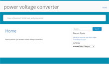 Tablet Screenshot of powervoltageconverter.com